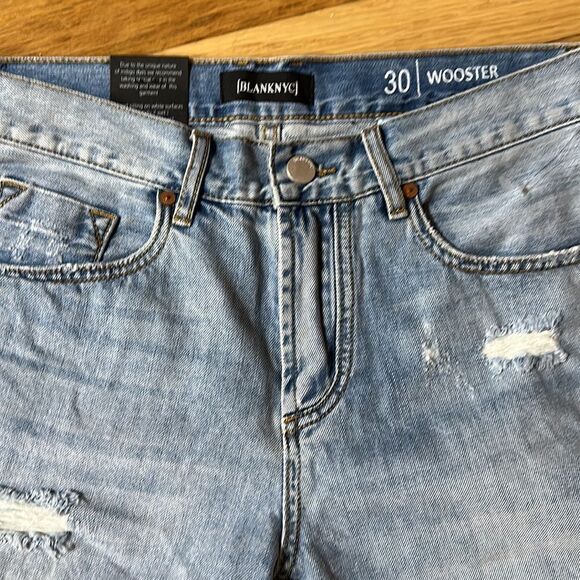 NWT Blank NYC Wooster Distressed Men’s Shorts Size 30 Slim Fit - Picture 3 of 8